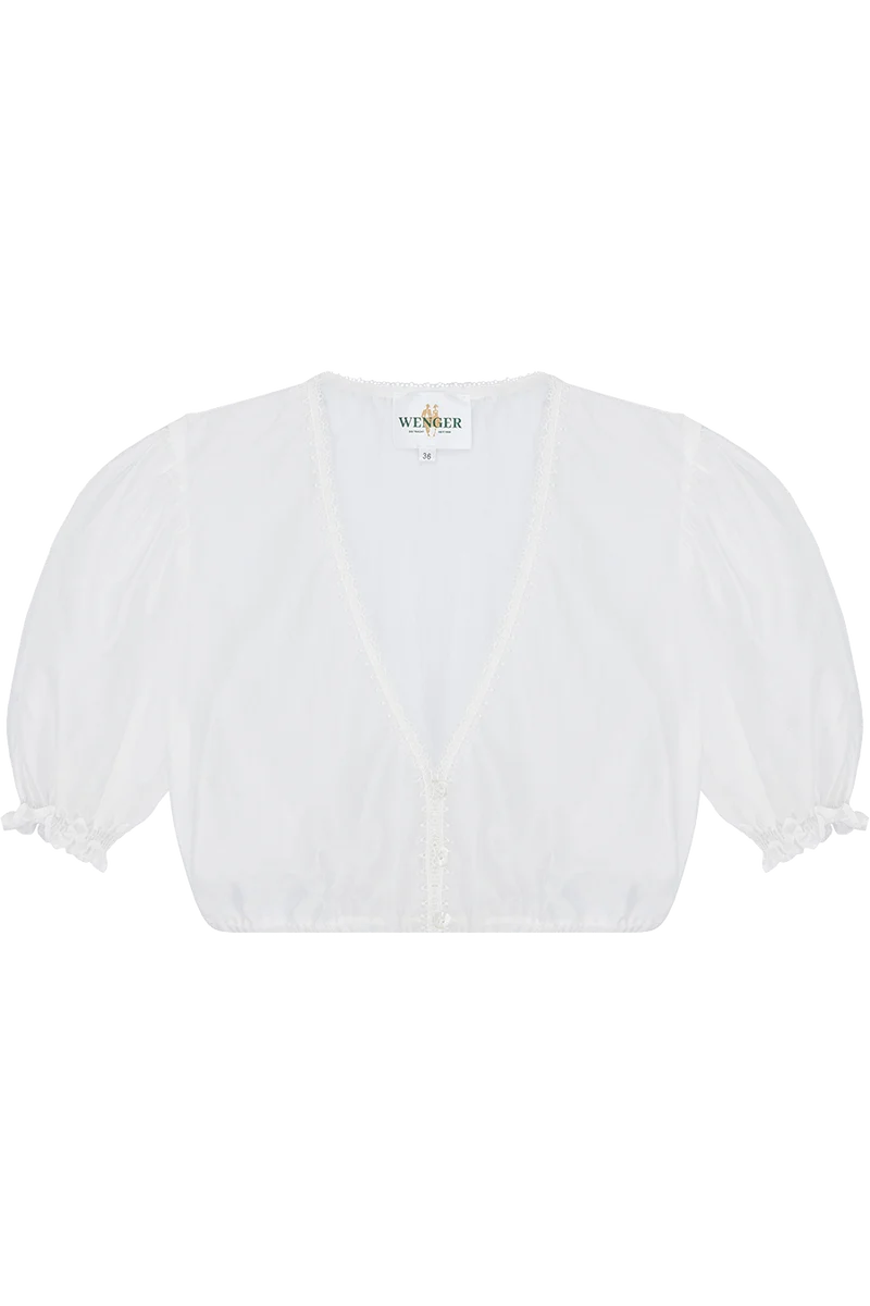 Dirndlbluse aus schimmernden Tencel-Material