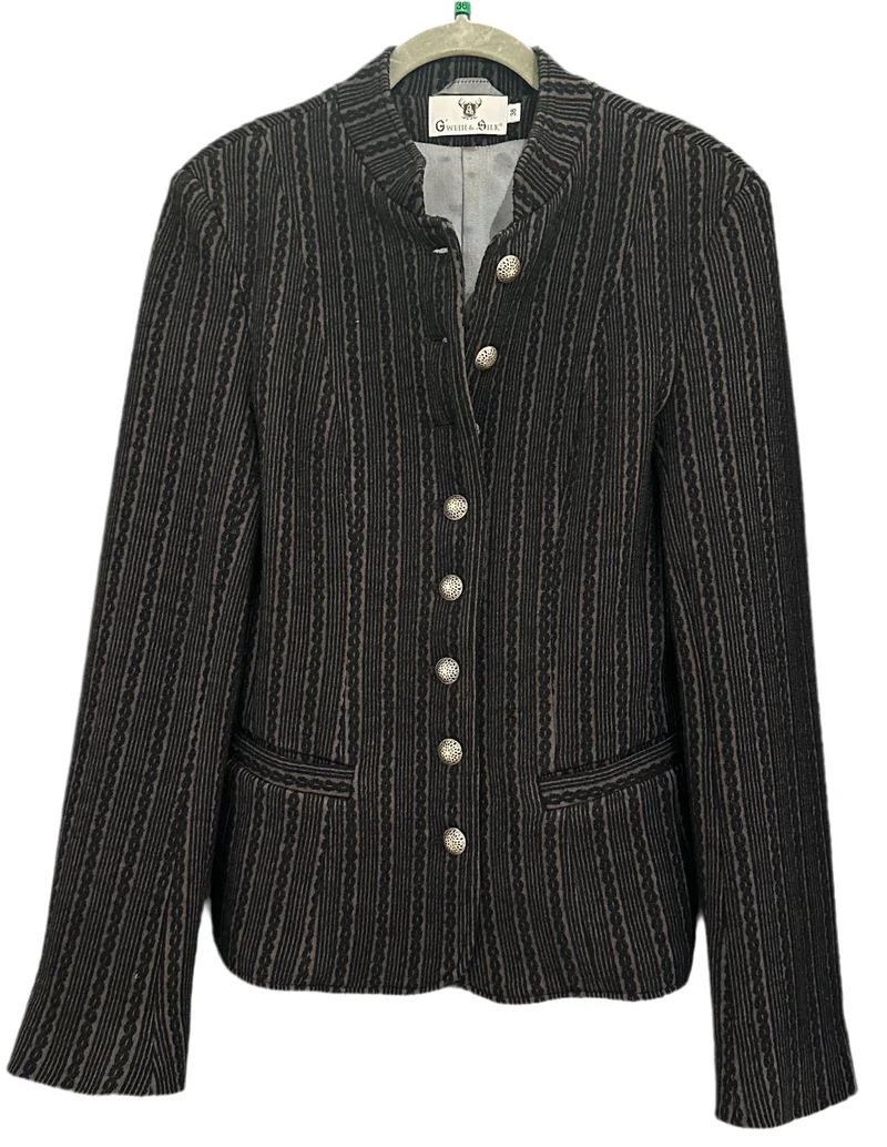 Trachtenjacke Damen Jasmina Geweih & Silk schwarz