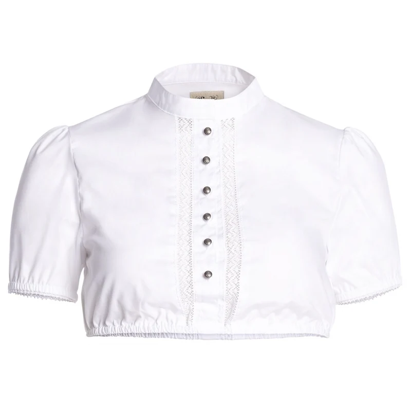Dirndlbluse CocoVero Becky Spitze weiß