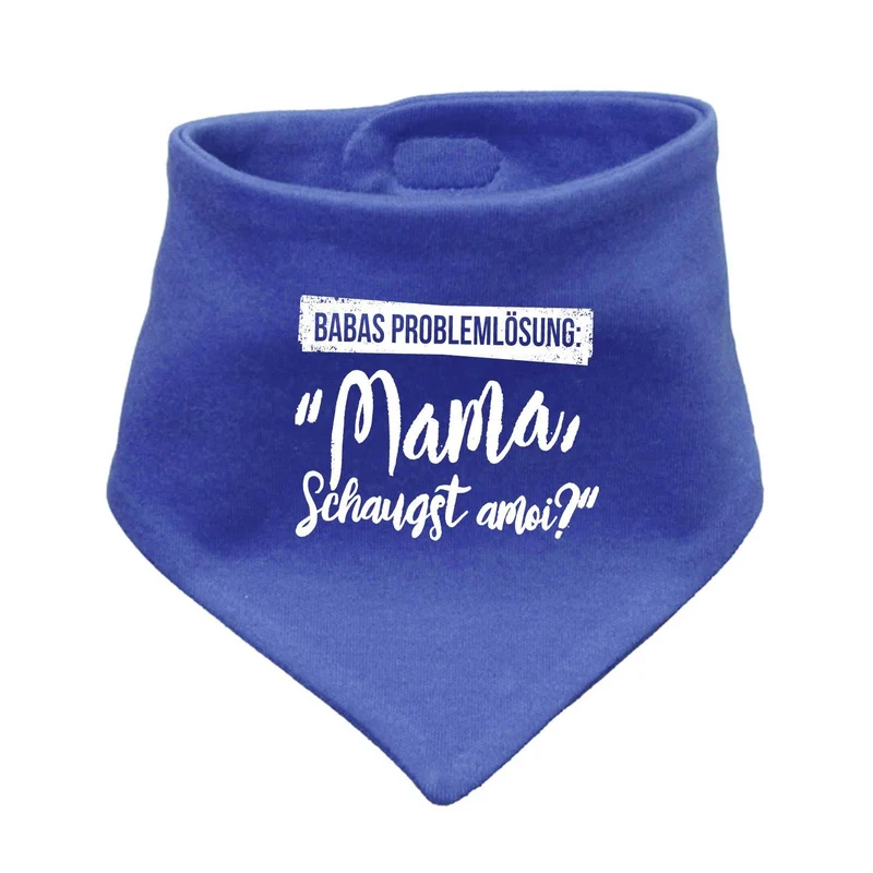 Bayerisches Babyhalstuch "Papas Problemlösung…"