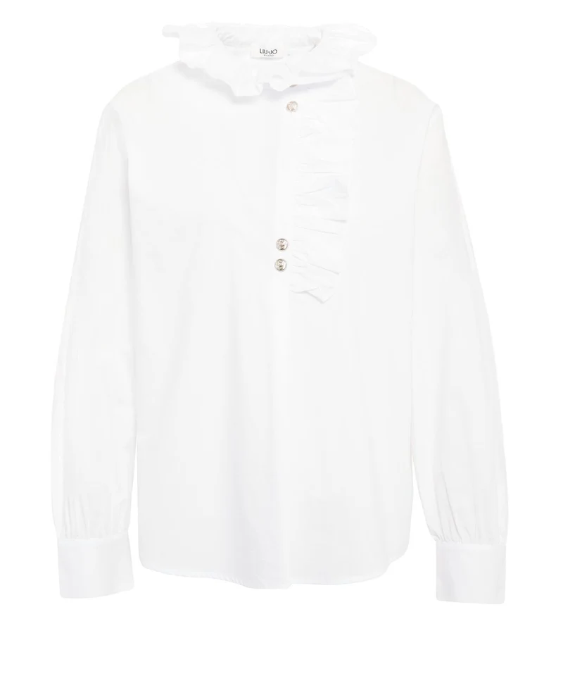 Blusa con dettagli con volant