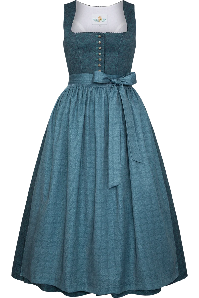 Langes Baumwolldirndl mit Blumenmuster