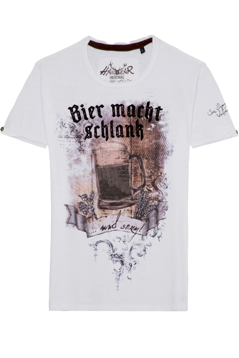Herren T-Shirt 'Bier macht schlank'