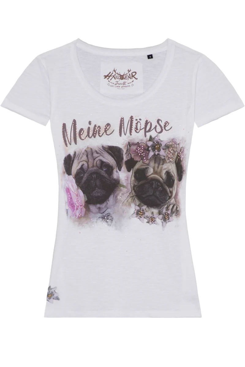 Damen T-Shirt mit Hundemotiv