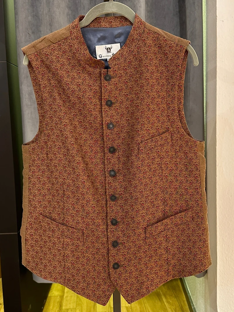 Herren Trachtenweste G'weih & Silk rost