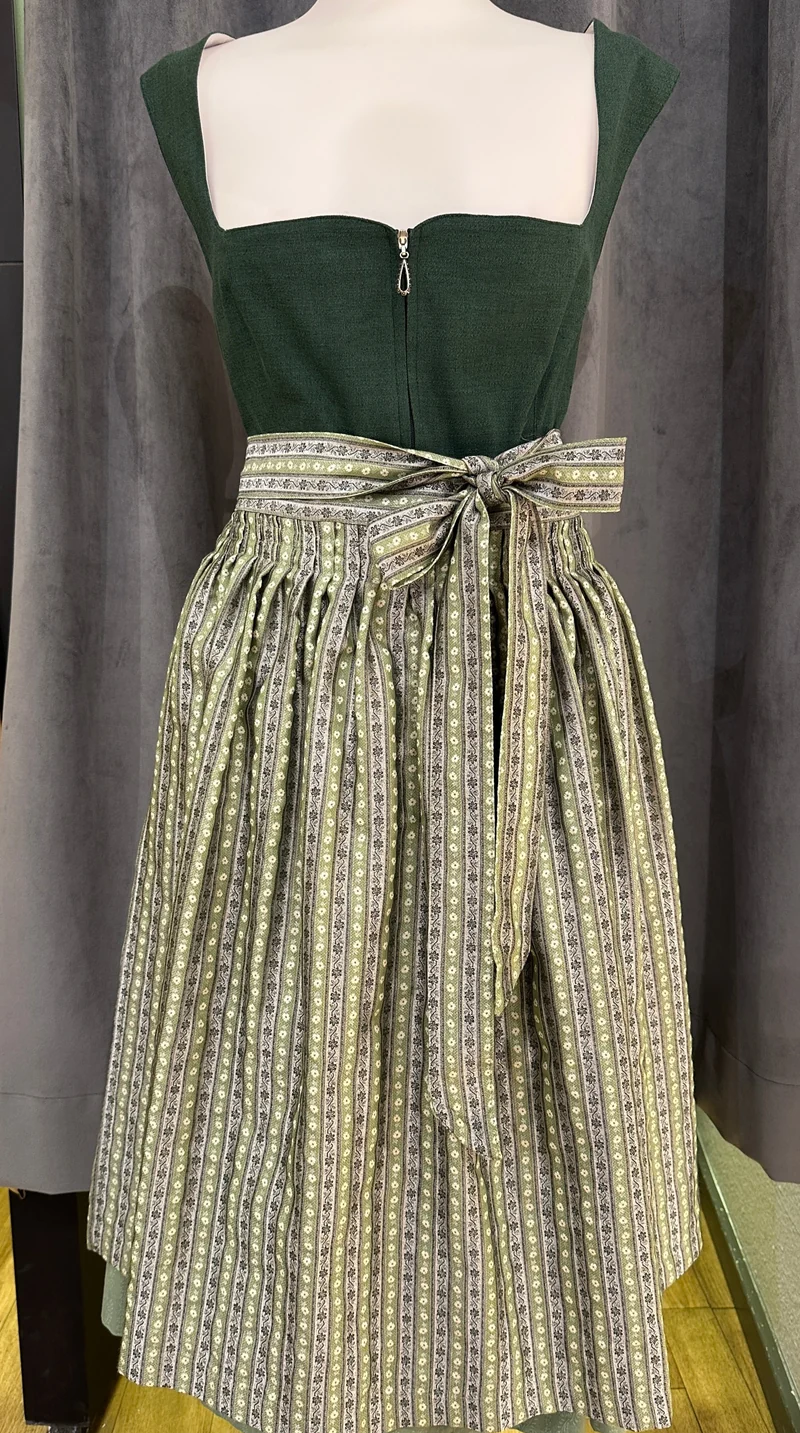Dirndl Stoiber Emilie dunkelgrün silbergrau