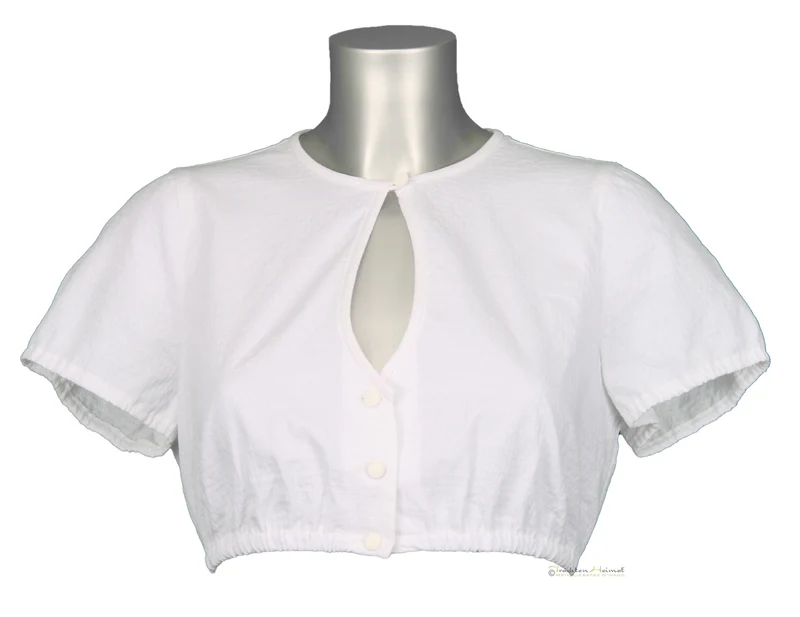Dirndlbluse hochgeschlossen creme