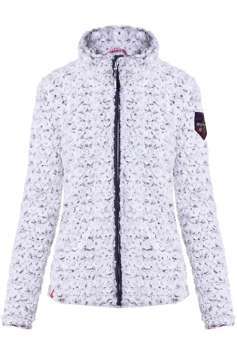 Damen Plüschjacke mit Rosenstruktur
