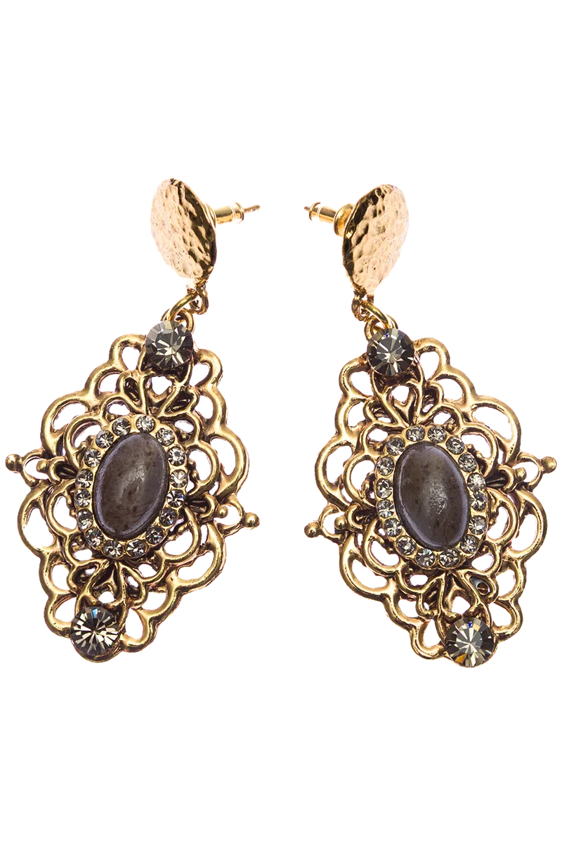Damen Ohrringe lang in Ornamentform
