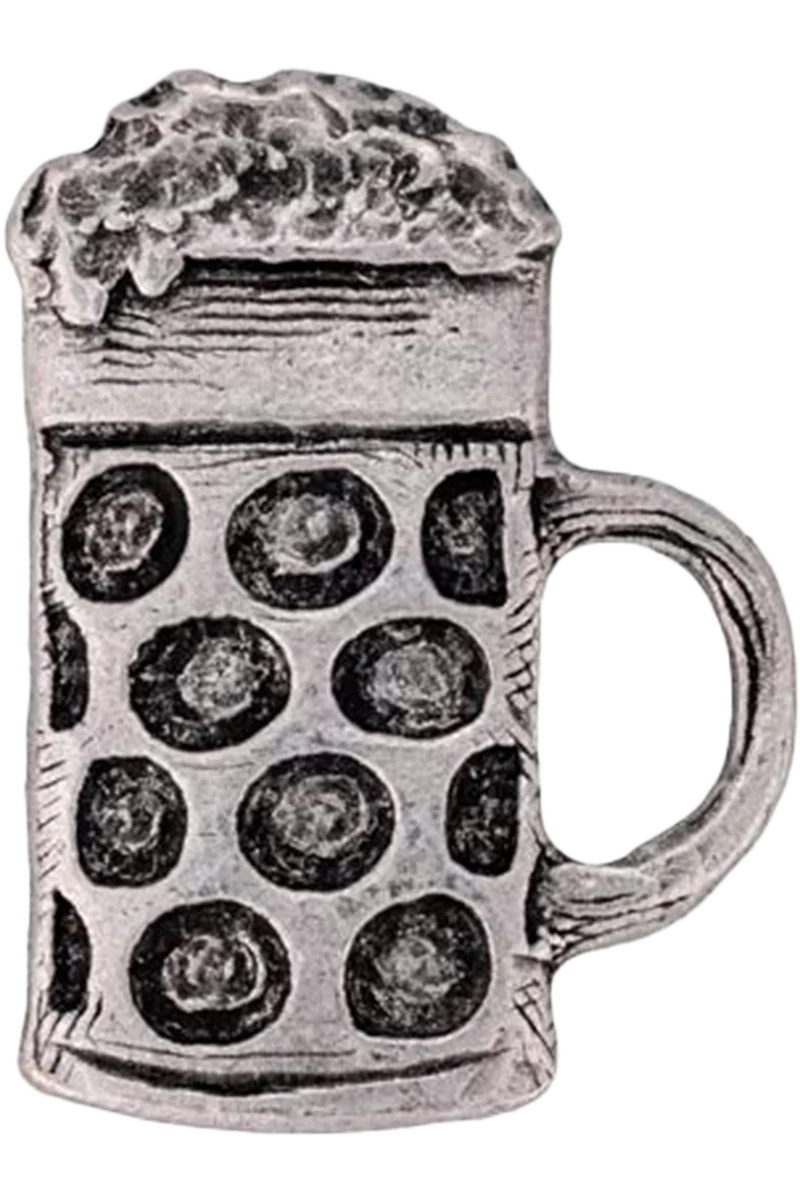 Trachten-Anstecker Bierkrug mit Schaumkrone