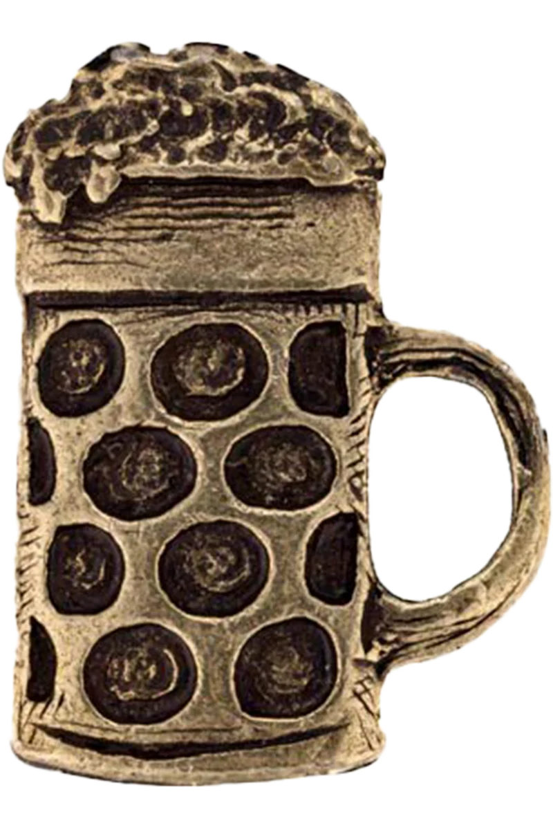 Trachten-Anstecker Bierkrug mit Schaumkrone