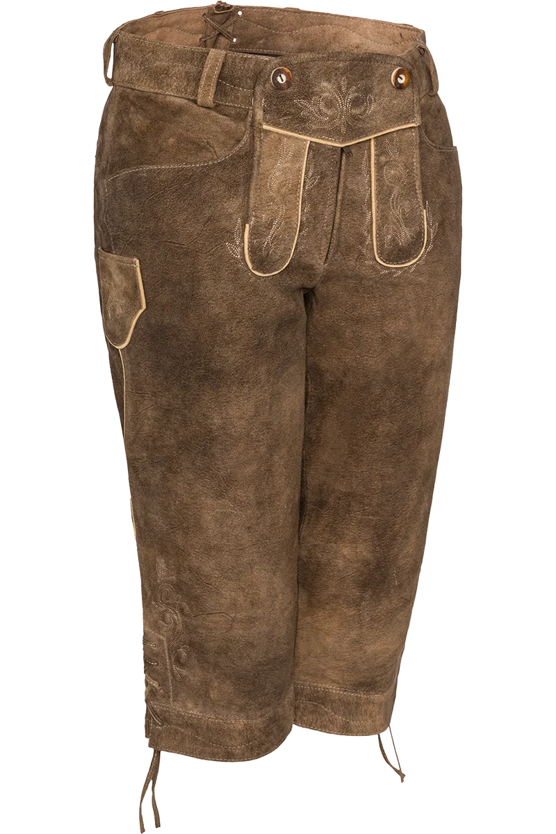 Damen Lederhose Kniebund mit Hosenlatz
