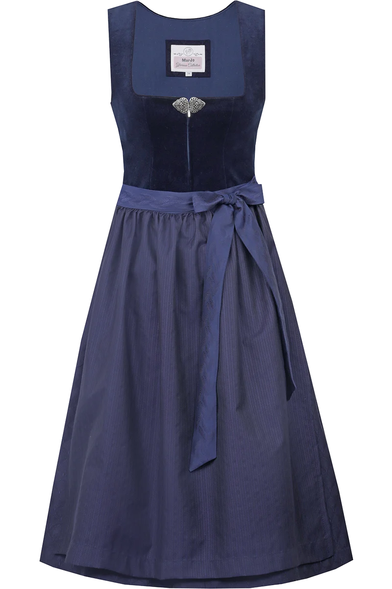 Midi-Dirndl Mönchsroth (75cm) mit Samt