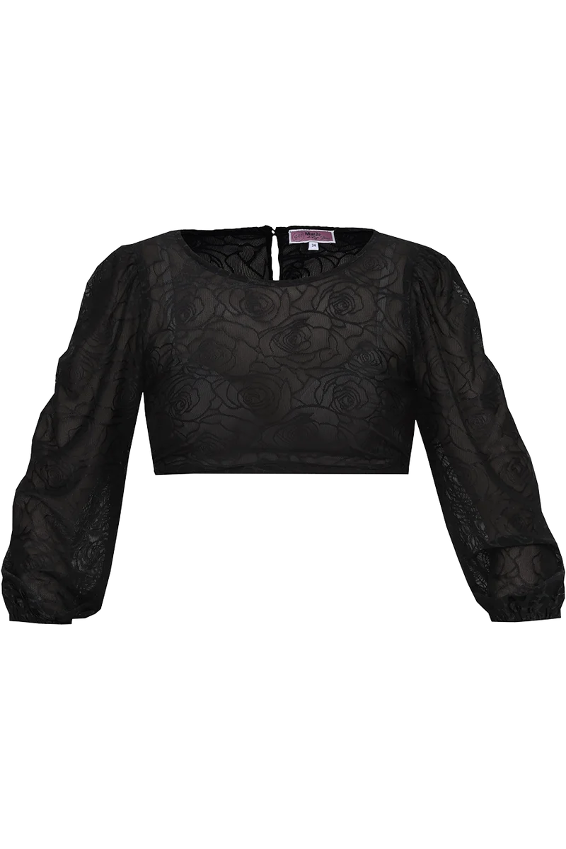 Dirndlbluse hochgeschlossen mit Stretchanteil