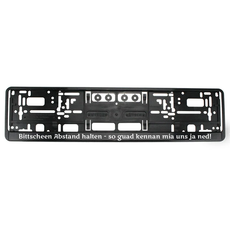 Kennzeichenhalter "Abstand halten"