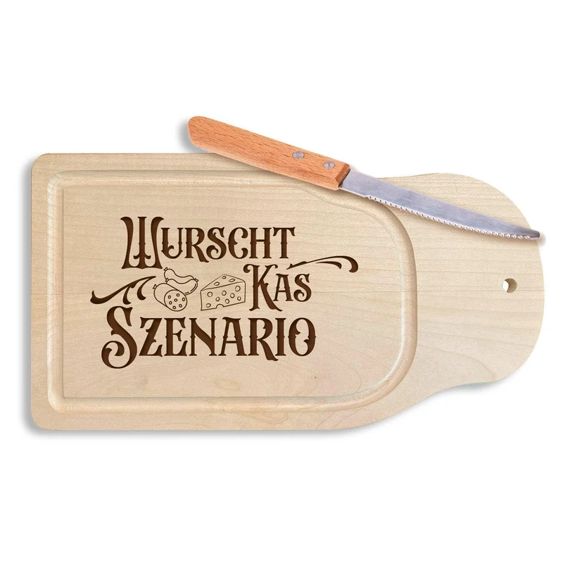 Brotzeitbrettl "Wurscht, Kas Szenario"