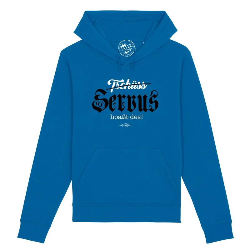 Herren Hoodie "Servus hoaßt des!"