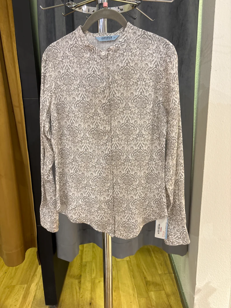 Damen Trachtenbluse Anna Langarm taupe