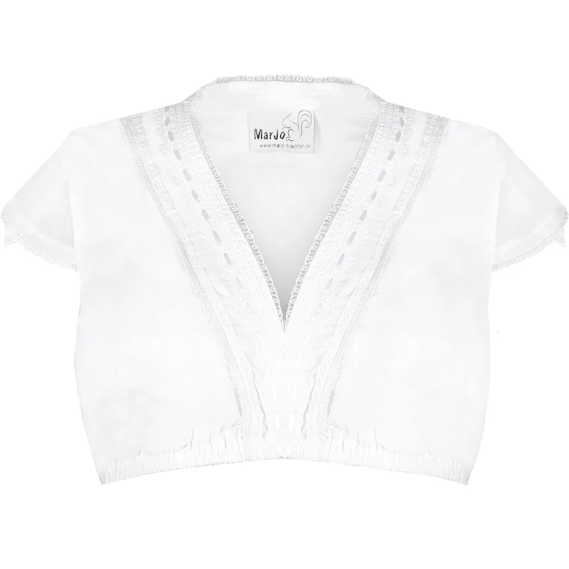 Dirndlbluse Fiona-Almut Marjo V-Ausschnitt