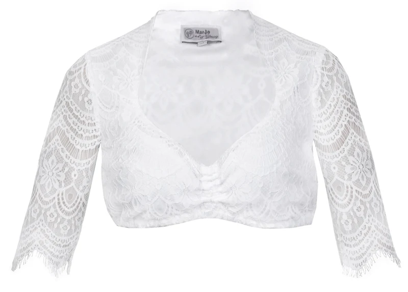 Dirndlbluse Marjo Jelika-Elena Spitze weiß