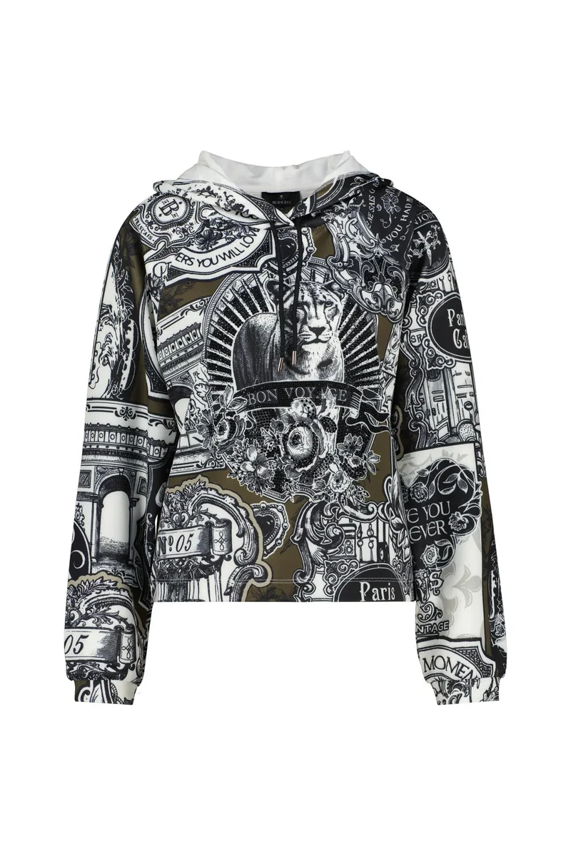 Sweathoodie Relaxed Fit mit Strassdetails
