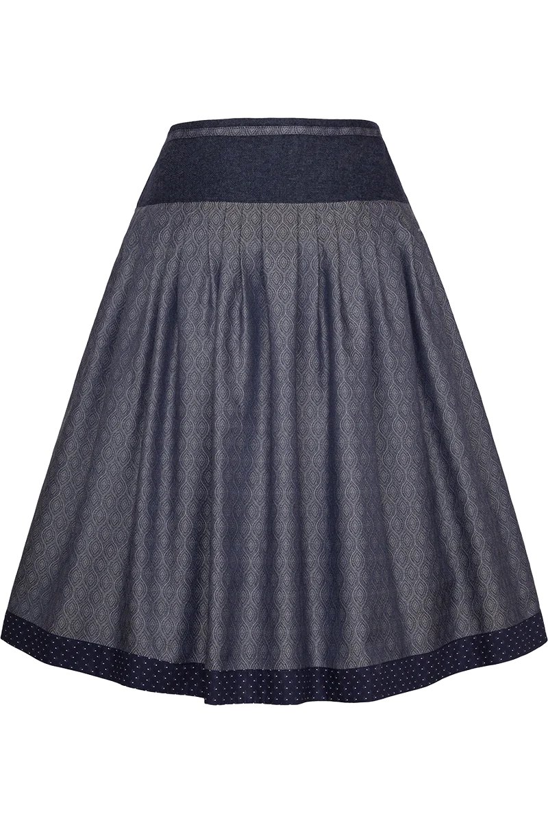 Trachtenrock Midilänge mit Jacquard-Muster