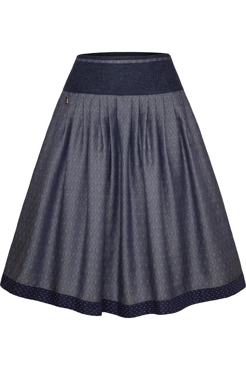 Trachtenrock Midilänge mit Jacquard-Muster
