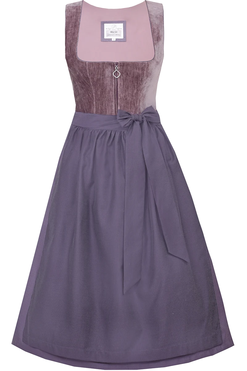 Midi-Dirndl mit Samtmieder