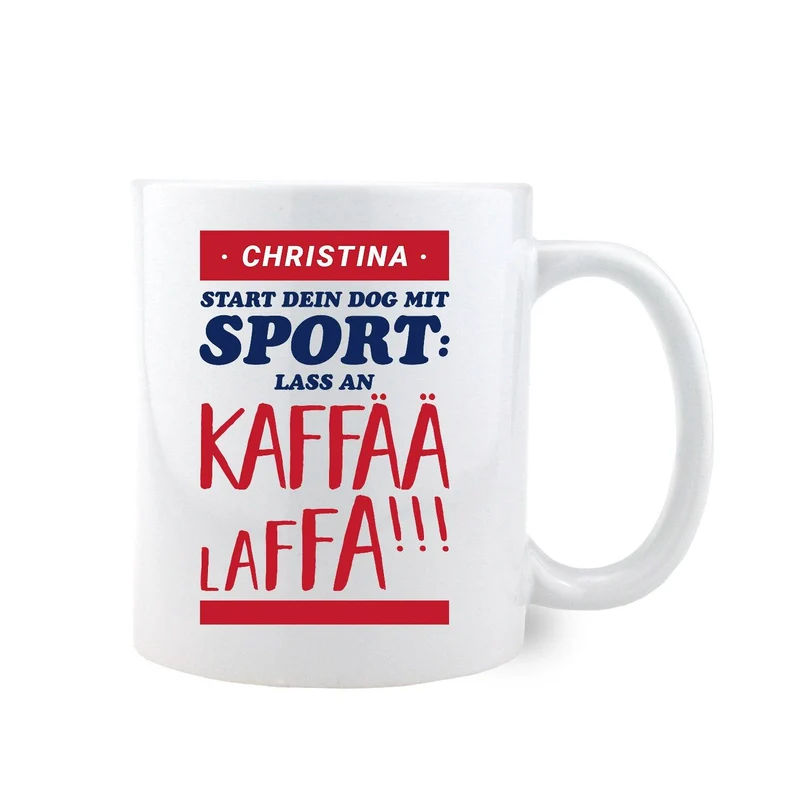 Kaffee-Haferl "Start dein Dog" mit Wunschname