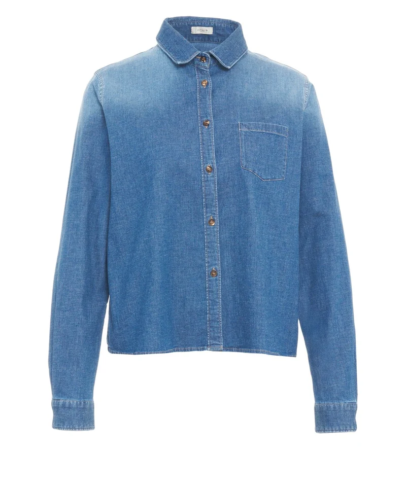 Camicia con taschino applicato sul petto
