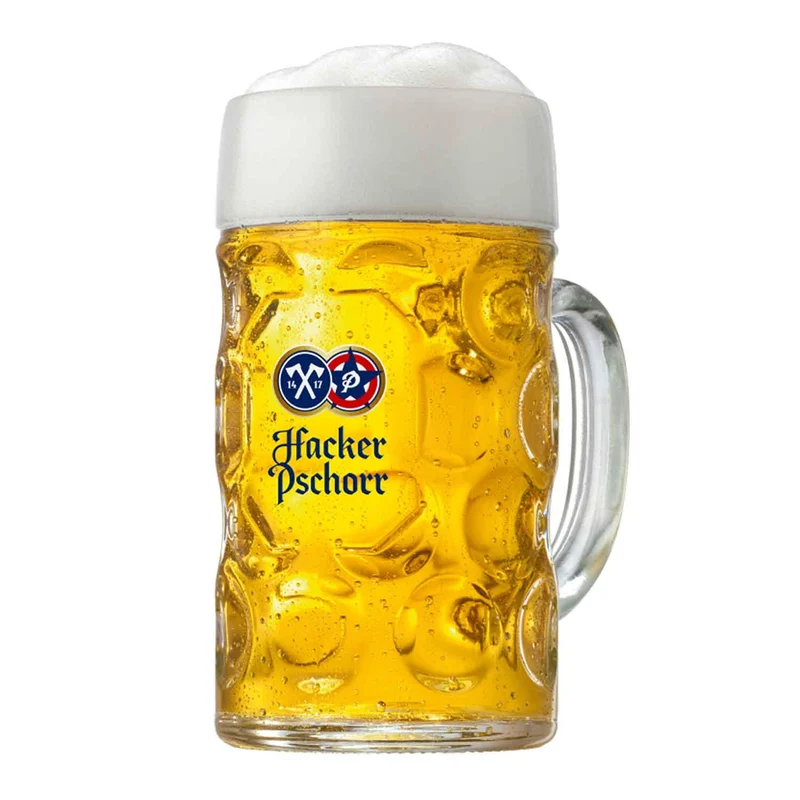 Hacker-Pschorr Glas Masskrug