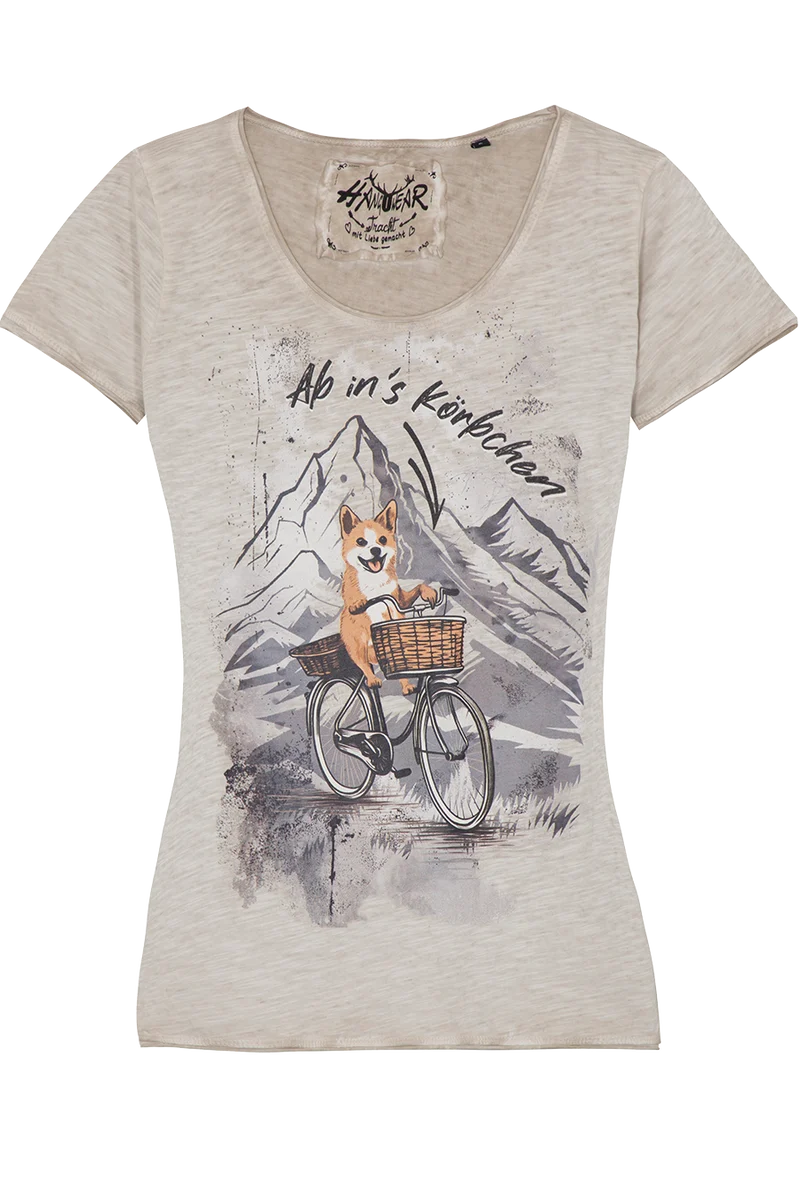 Damen T-Shirt 'Ab in's Körbchen'