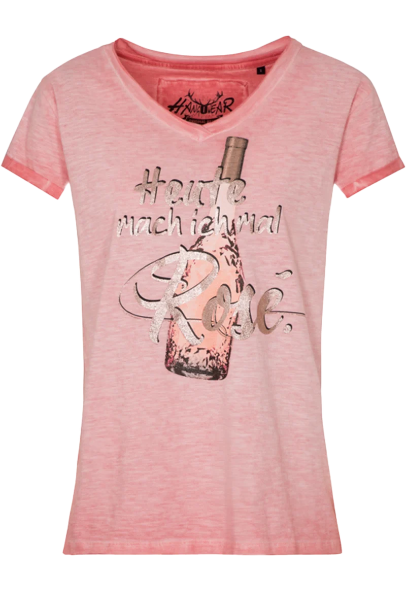 Damen Trachtenshirt mit 'Rosé' Spruch