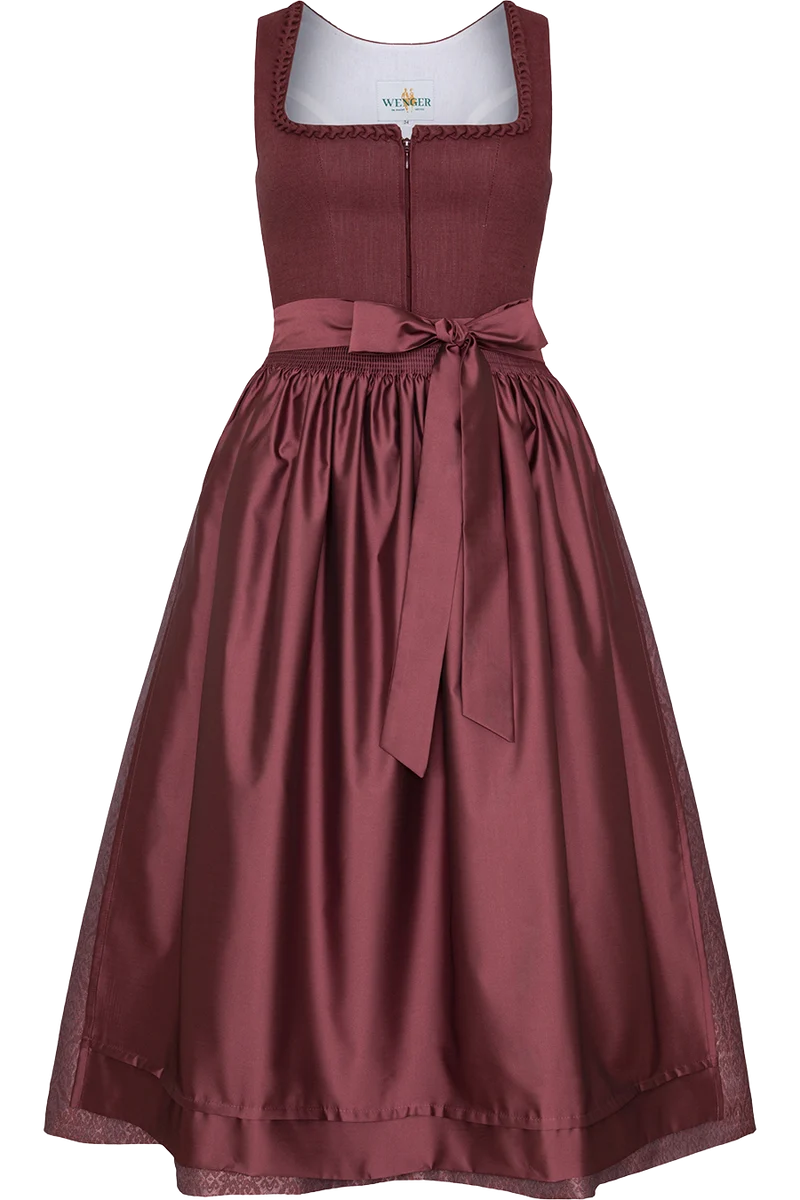 Dirndl lang aus Leinen-Baumwoll-Mix