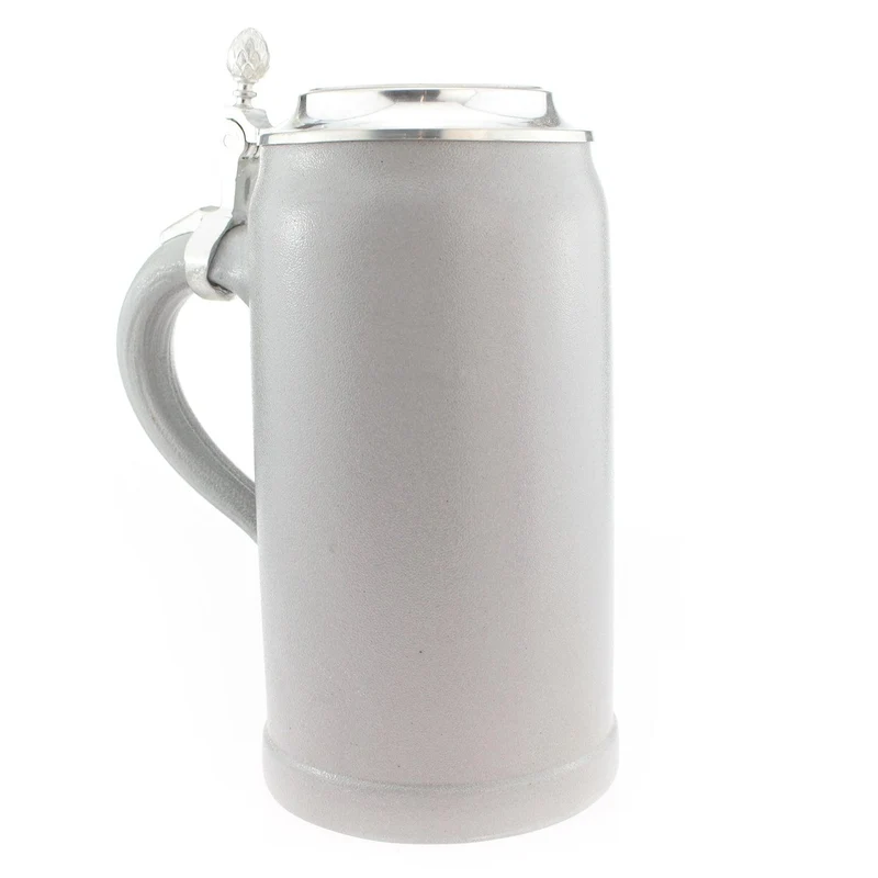 PREMIUM Bierkrug mit Zinndeckel & Prägung
