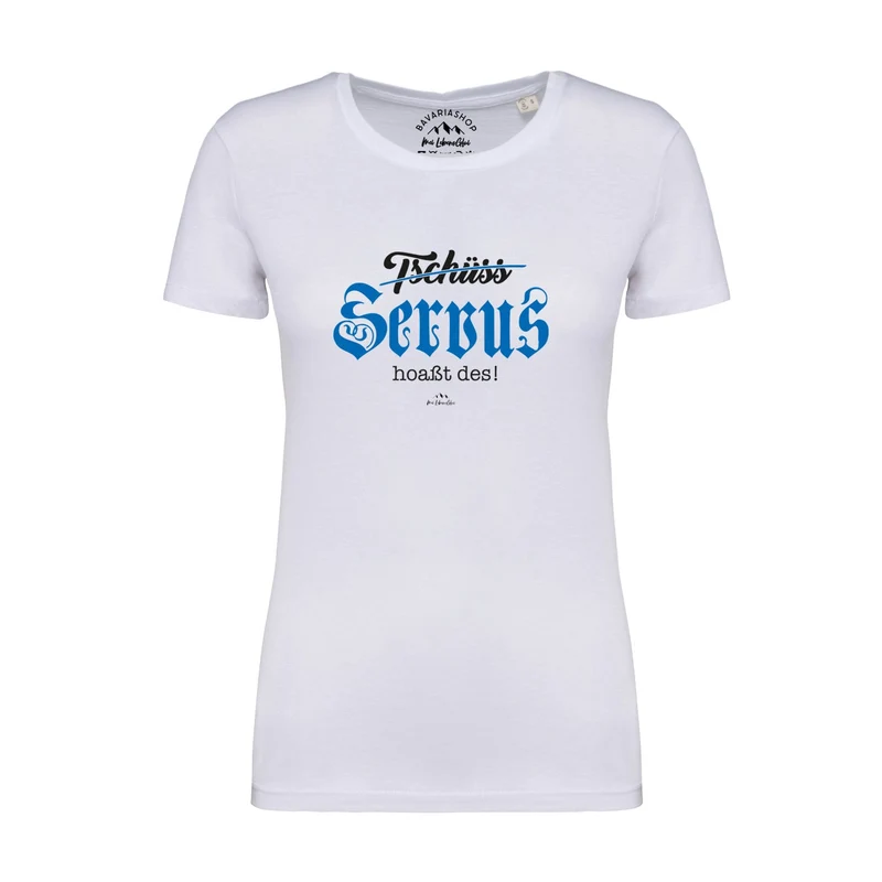 Damen T-Shirt "Servus hoaßt des"