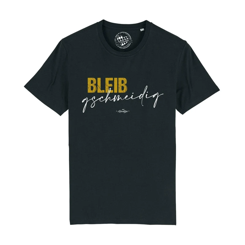 Bayerisches Herren T Shirt "Bleib gschmeidig"