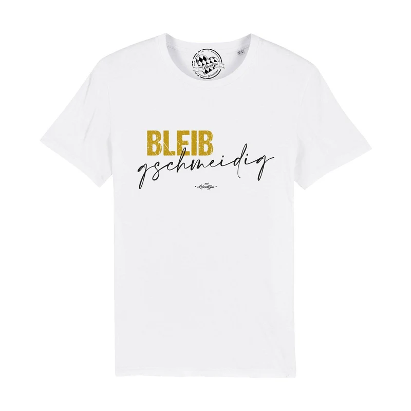 Bayerisches Herren T Shirt "Bleib gschmeidig"
