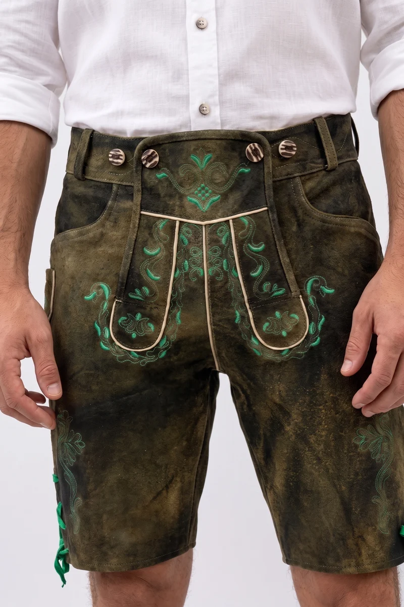 Lederhose Ornament Grün