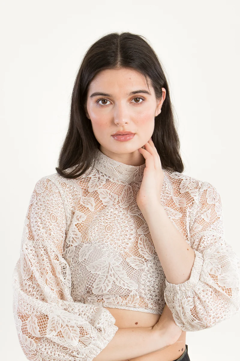 Sportalm Spitzen-Dirndlbluse Nola creme