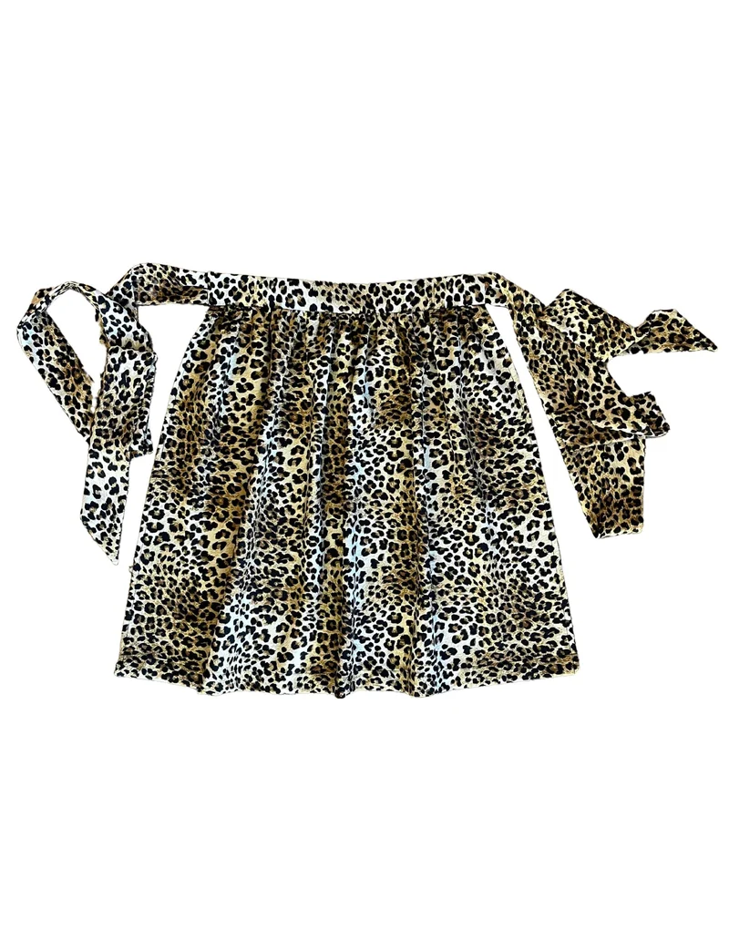 Leopard Print Mini Dirndl Apron