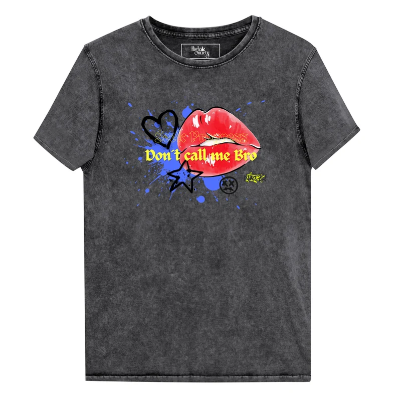 "Don´t call me bro" Demin Shirt Damen