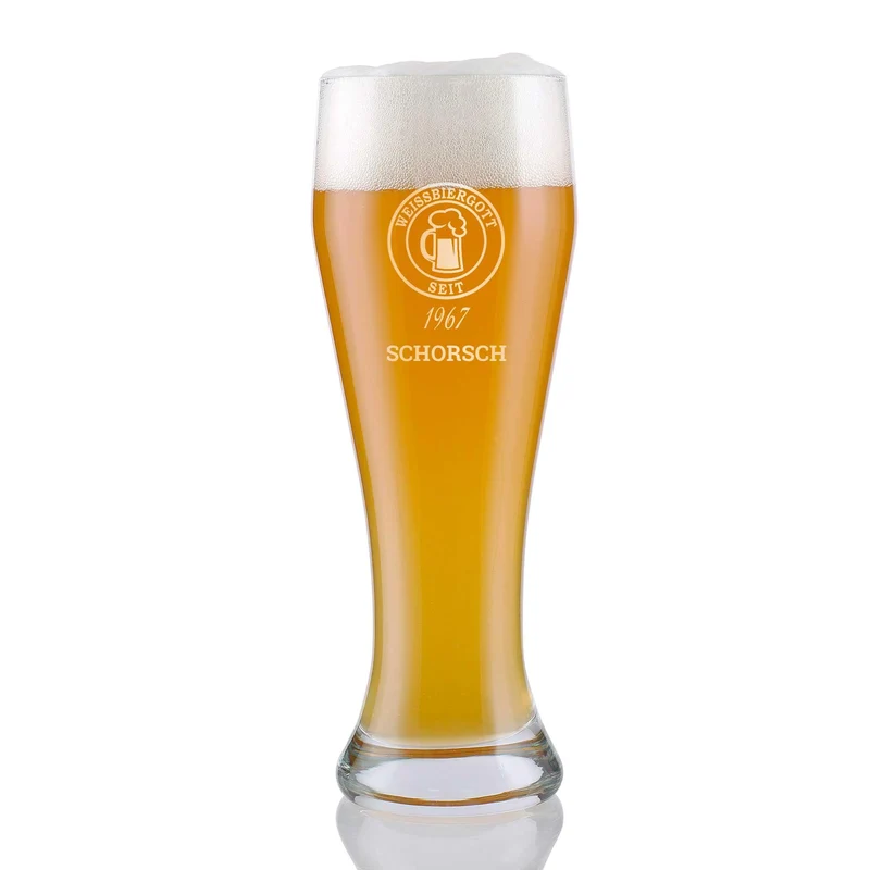 Weißbierglas "Weißbiergott" nach Wunsch
