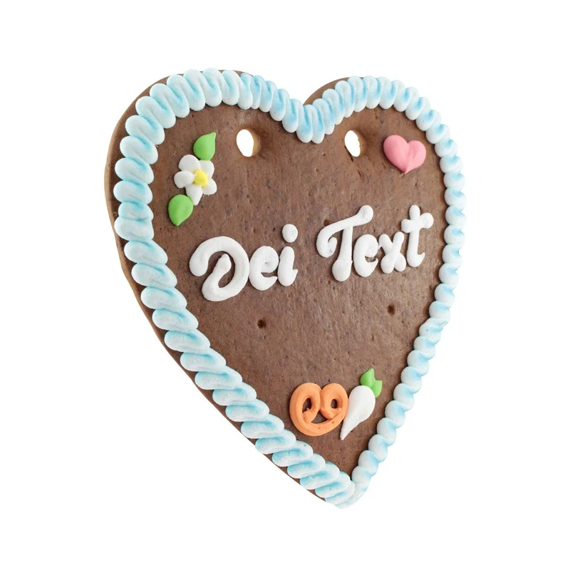Wiesn-Herz mit Beschriftung