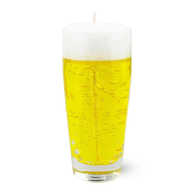 Boarische Bier-Kerze im Williglasl