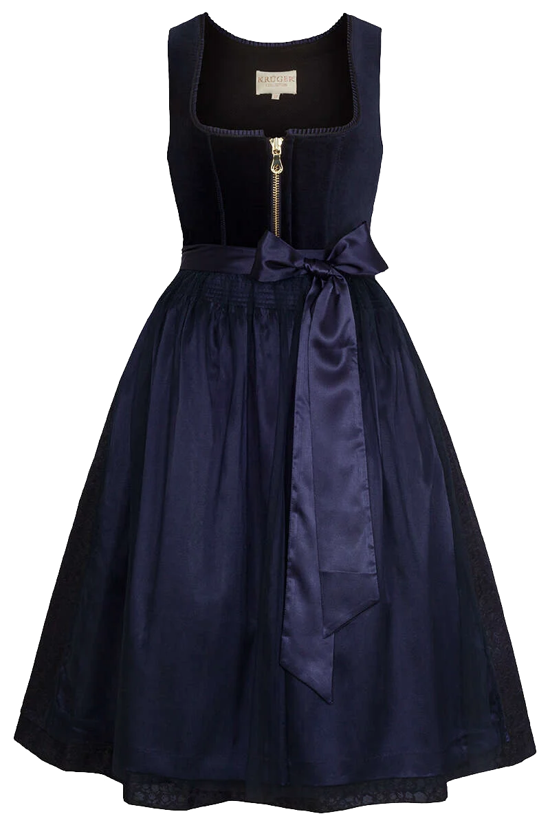 Midi Samt-Dirndl - marine