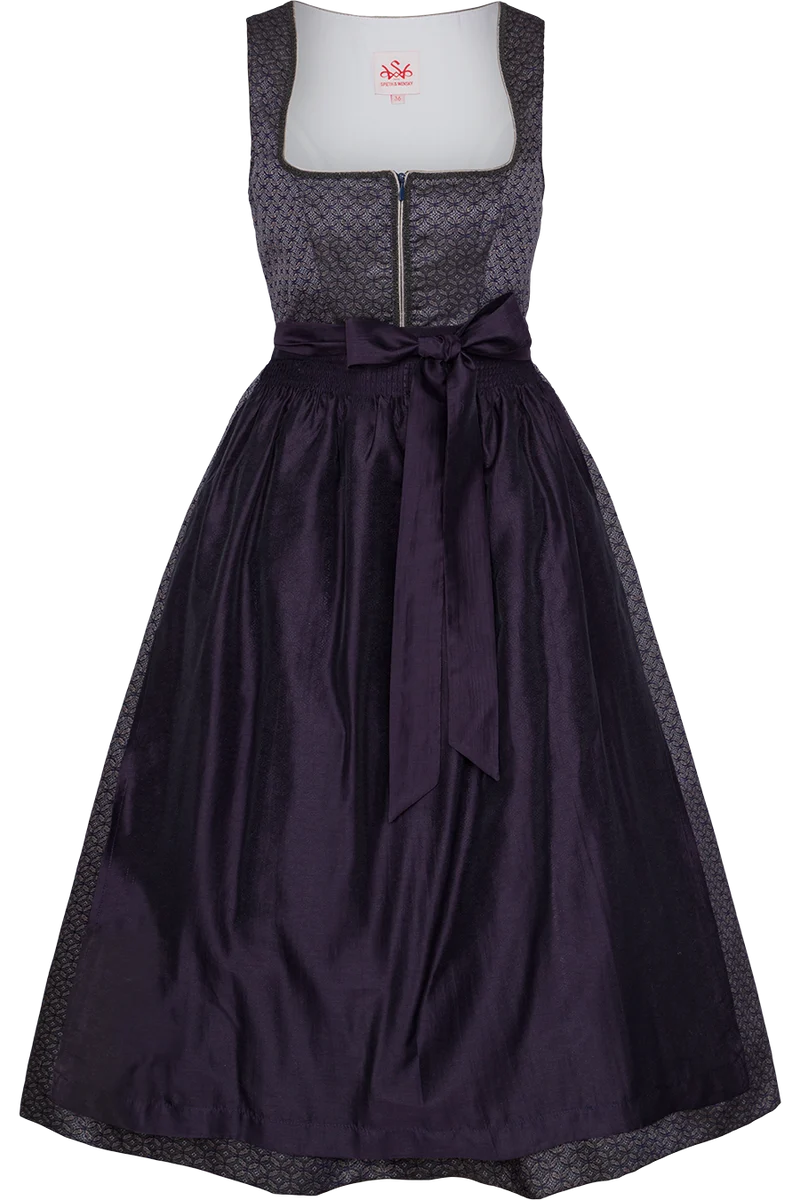 Dirndl lang mit schimmerndem Jacquard