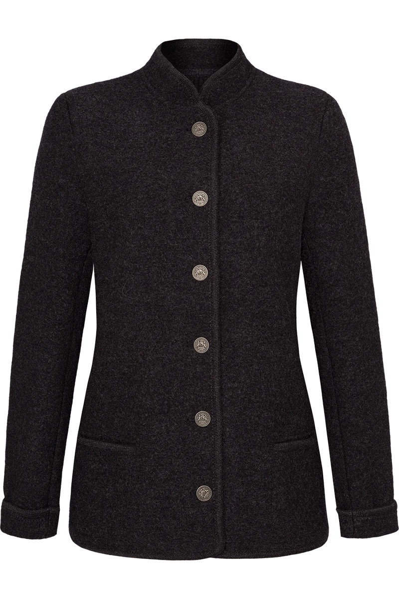 Damen Trachtenjacke aus feinster Schurwolle - anthra/anthra
