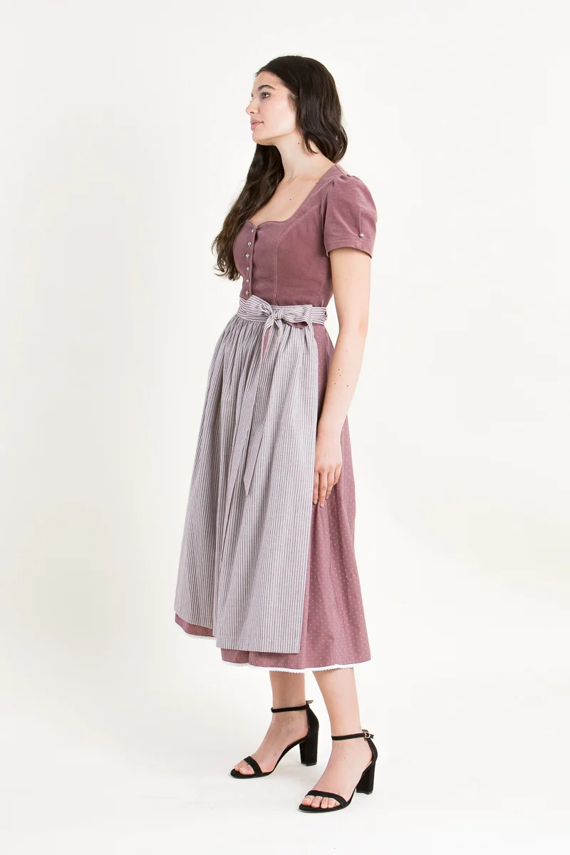 Anno Domini Halbarmdirndl Rosa rosenholz
