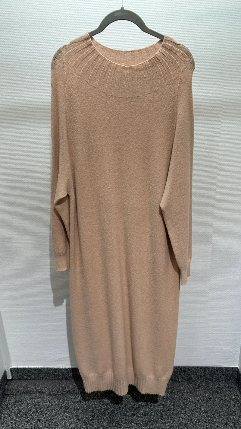 Kleid Strick V Milano hellbraun